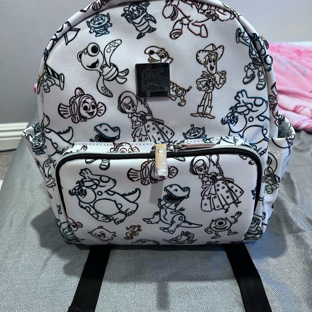 Petunia Pickle Bottom Kids Backpack - White and Black